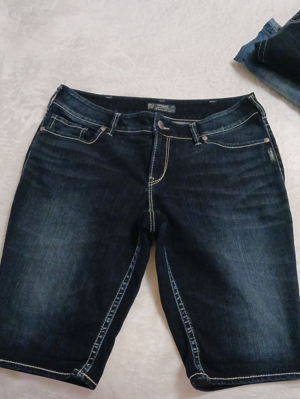 Silver Jeans Dark Indigo Denim Bermuda Shorts